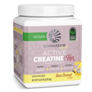 Sunwarrior creatina polvo para mujeres sabor yuzu coco 300g