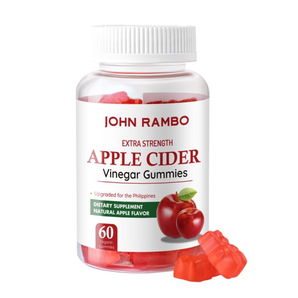 Gomitas vinagre de sidra de manzana JOHN RAMBO frontal paquete