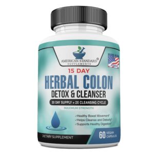Colon Cleanse American Standard 60 cápsulas suplementarias