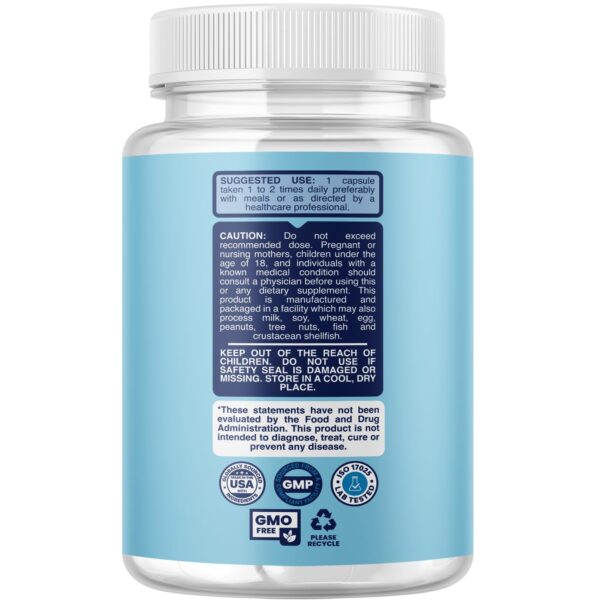 Frasco con suplementos herbales para hinchazón y retención de líquidos