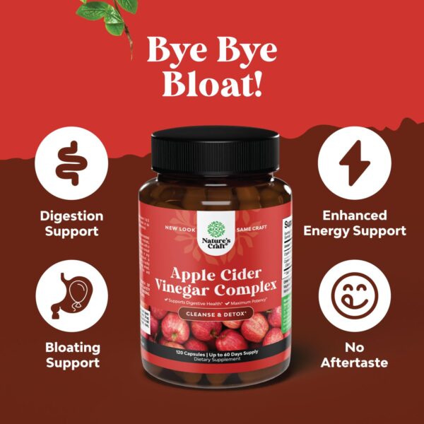 Contenido cápsulas ACV Natures Craft detox saludable