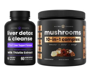 nutrachamps detox hígado y polvo de hongos paquete bienestar