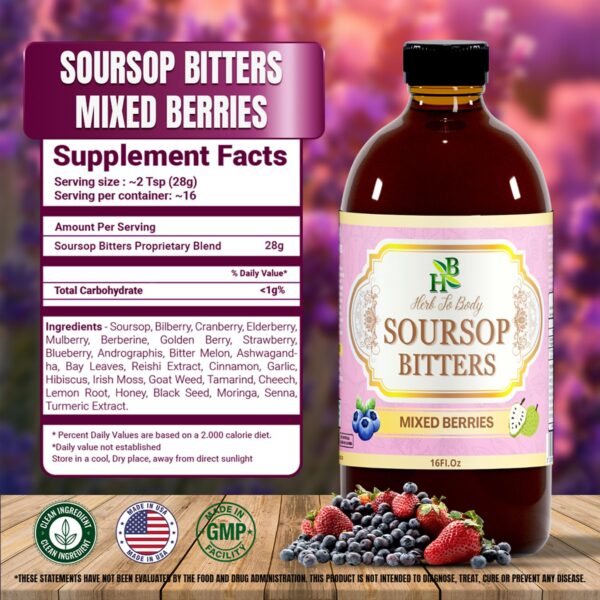 Detalle de la botella de Soursop Bitters