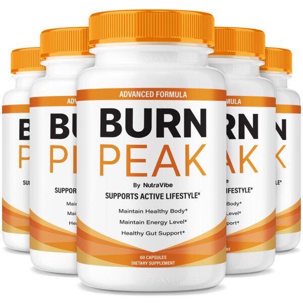 Frasco BurnPeak con etiqueta