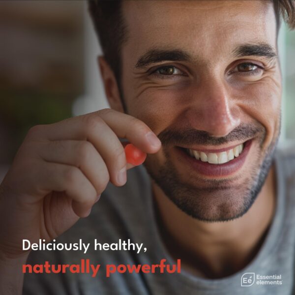 Lado posterior paquete caramelos vinagre manzana