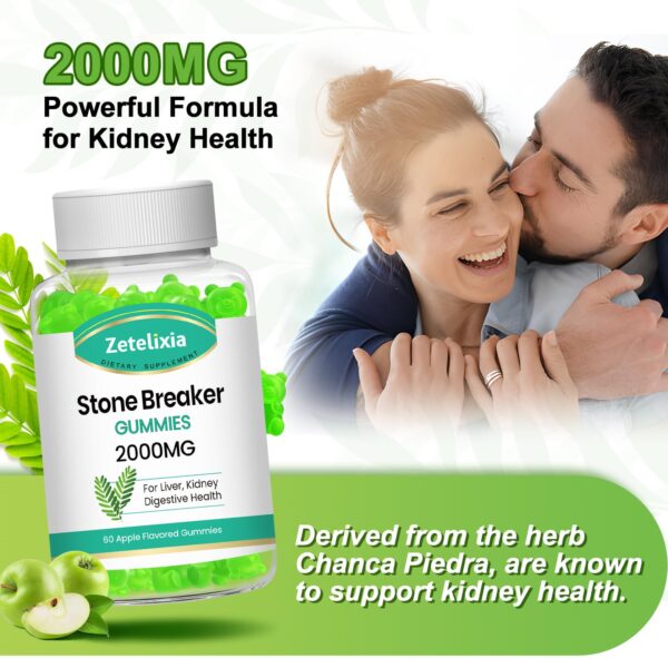 Gomitas disolventes de cálculos renales Zetelixia sabor manzana