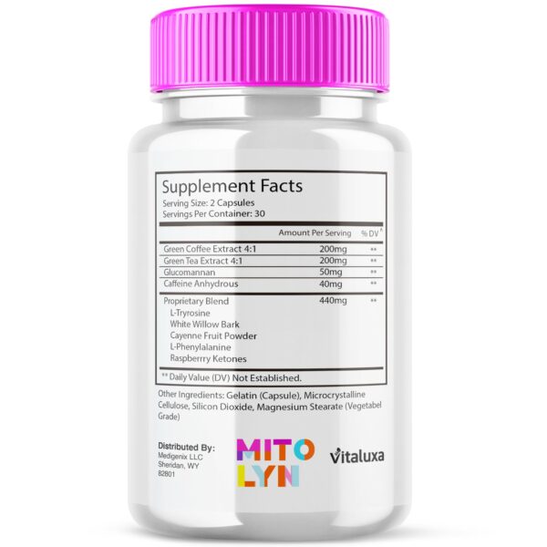 Cápsulas Mitolyn suplemento vitamínico fórmula natural 2 pack