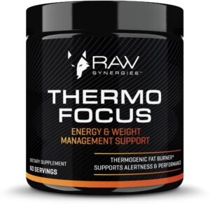 Botella de cápsulas ThermoFocus quemador de grasa termogénico RAW Synergies