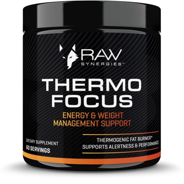 Botella de cápsulas ThermoFocus quemador de grasa termogénico RAW Synergies