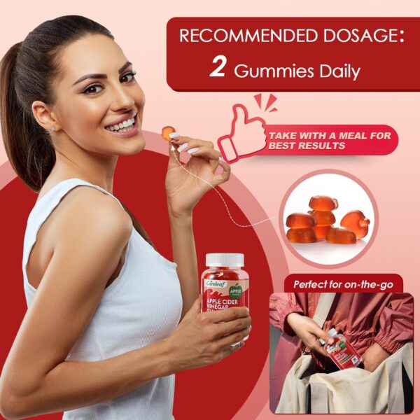 Suplemento gomitas vinagre sidra manzana Careleaf