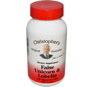 Envase Dr. Christophers Cleanse Unicornio Falso y Lobelia 100 cápsulas