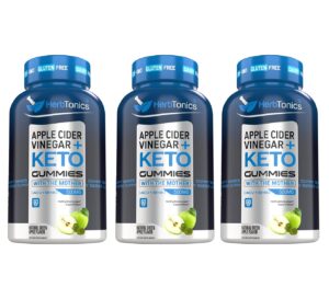 Gomitas Keto Herbtonics con sabor a manzana y vinagre de sidra