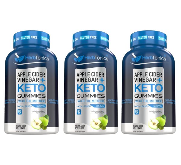 Gomitas Keto Herbtonics con sabor a manzana y vinagre de sidra