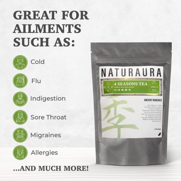 NATURAURA té vegano sin gluten con hierbas antioxidantes limpeza