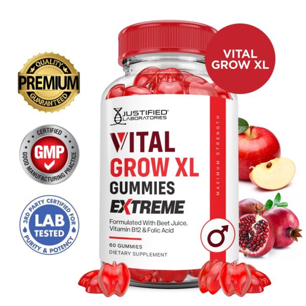 Gomitas keto Vital Grow XL con jugo de remolacha y vitamina B12