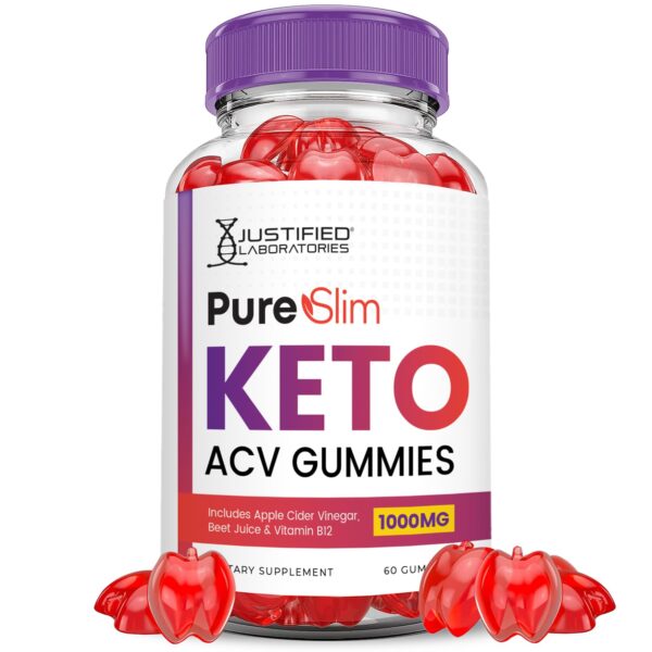 Frasco gomitas Keto ACV Pure Slim 60 contar pack 3