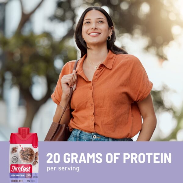 Informacion de sabor chocolate en frasco SlimFast