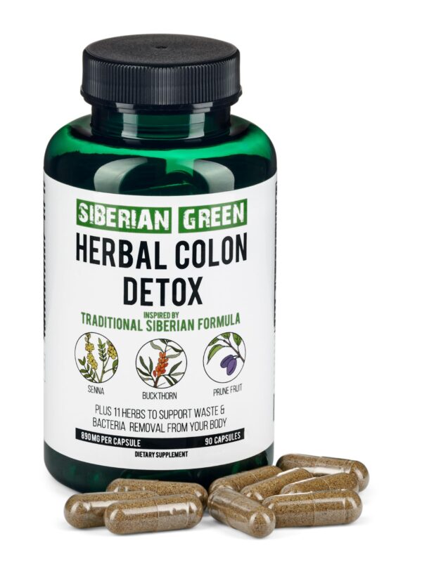 Herbal detox Siberian Green limpieza natural colon 90 cápsulas