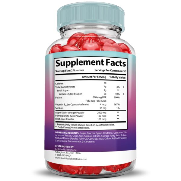 Envase Ultra Prime Keto ACV Gomitas con vitamina B12 incluido