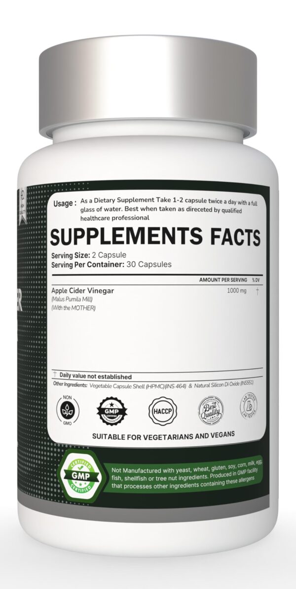 frontal botella suplemento Heroot vinagre de sidra manzana