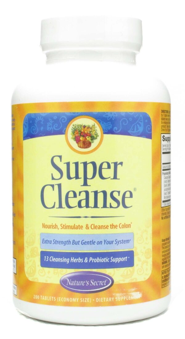 Paquete de 6 Nature's Secret Super limpieza para colon 200 tabletas