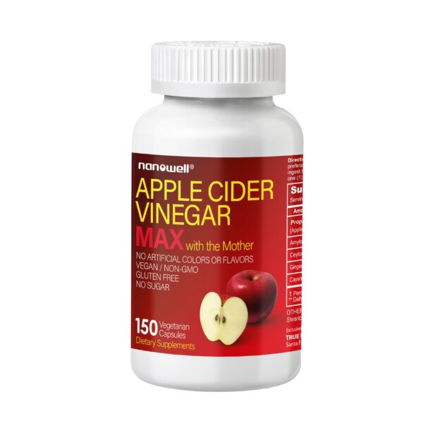 Botella suplemento NANOWELL vinagre sidra manzana con la madre