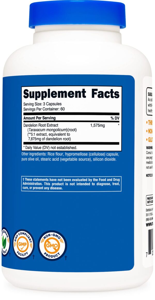 Suplemento Nutricost Diente de León sin gluten 2 botellas