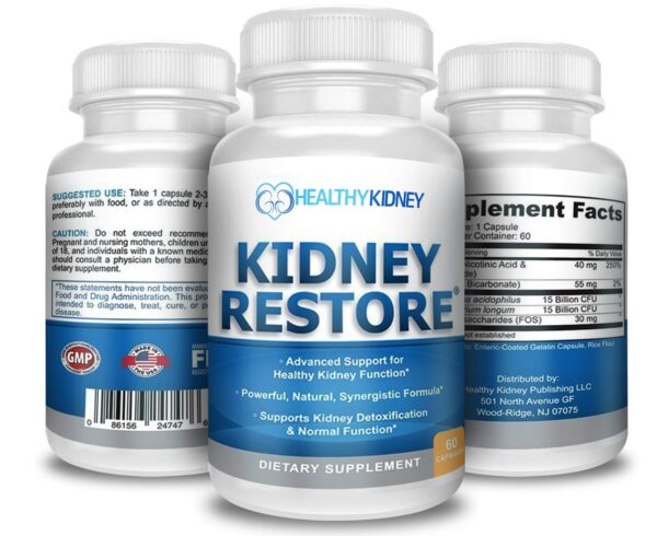 cápsulas kidney restore para función renal saludable 60 unidades