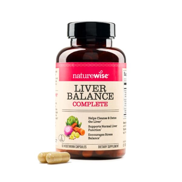 Suplemento detox Liver Balance NatureWise 60 cápsulas veganas
