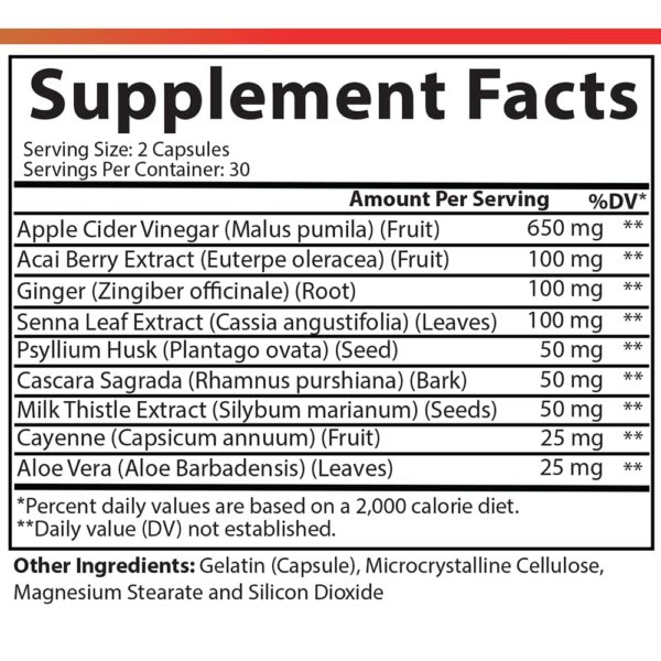 Frasco Angry Supplements Detox vinagre sidra manzana suplemento digestivo