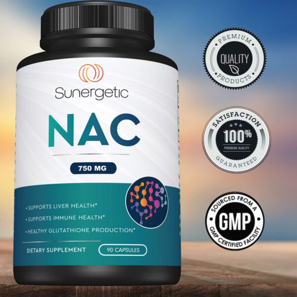 Información nutricional NAC 750 mg 90 cápsulas vegetarianas