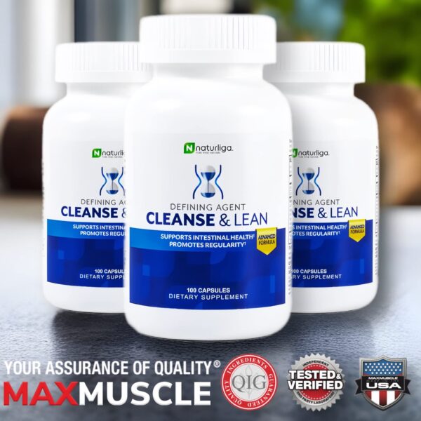 Vista lateral de la botella Max Muscle Vista lateral de la botella Max Muscle