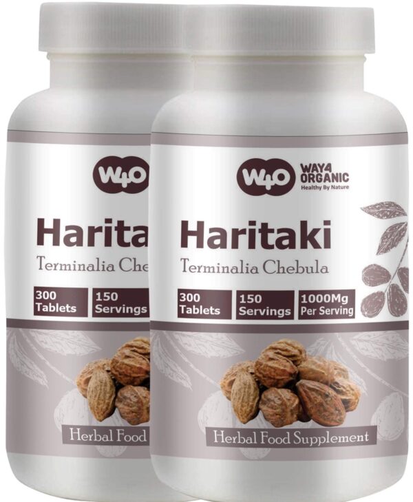 Cápsulas Haritaki natural W4O paquete de 300 comprimidos