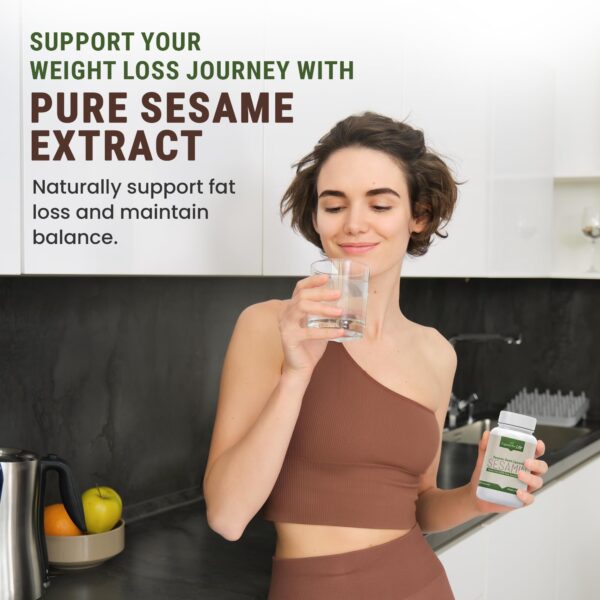 Botella Lignans For Life con cápsulas de extracto de sésamo