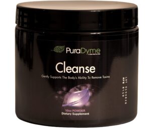 Polvo suplemento herbal limpieza colon Puradyme envase