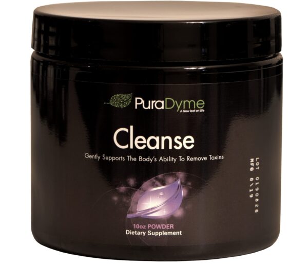 Polvo suplemento herbal limpieza colon Puradyme envase