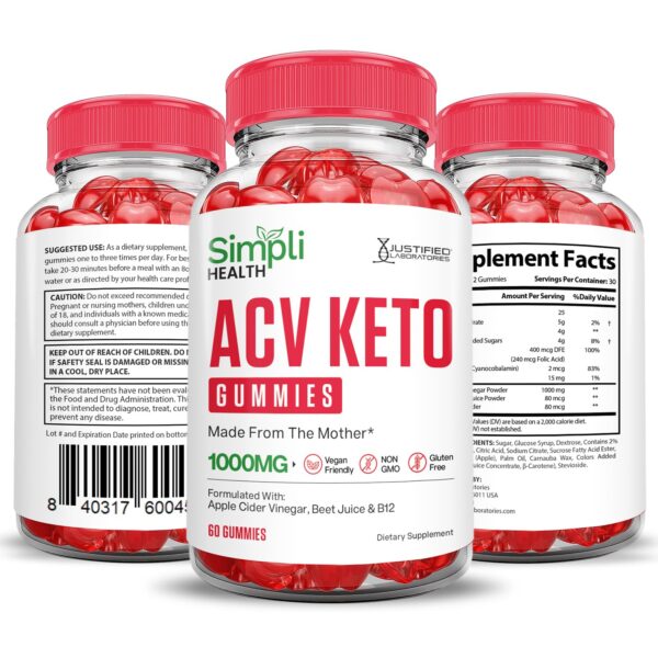 Gomitas veganas keto ACV Simpli Health paquete doble