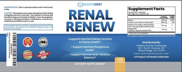 Suplemento renal avanzado Renal Renew para función y bienestar renal Suplemento renal avanzado Renal Renew para función y bienestar renal