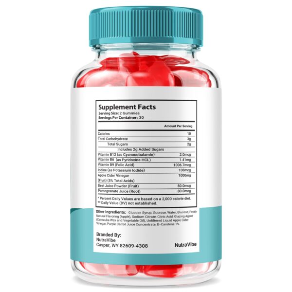 Gomas Teniva Keto ACV detalle de empaque