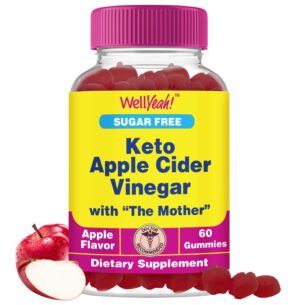 WellYeah gomitas vinagre sidra manzana sin azúcar 60 unidades