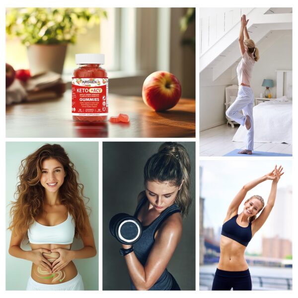 Envase y gomitas keto sin azúcar ni gluten Hurdilen para bienestar