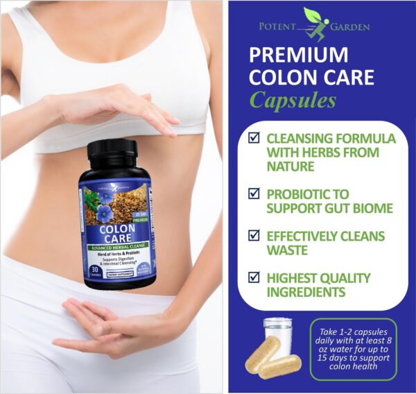 Etiqueta del suplemento Potent Garden Colon Cleanse para detox