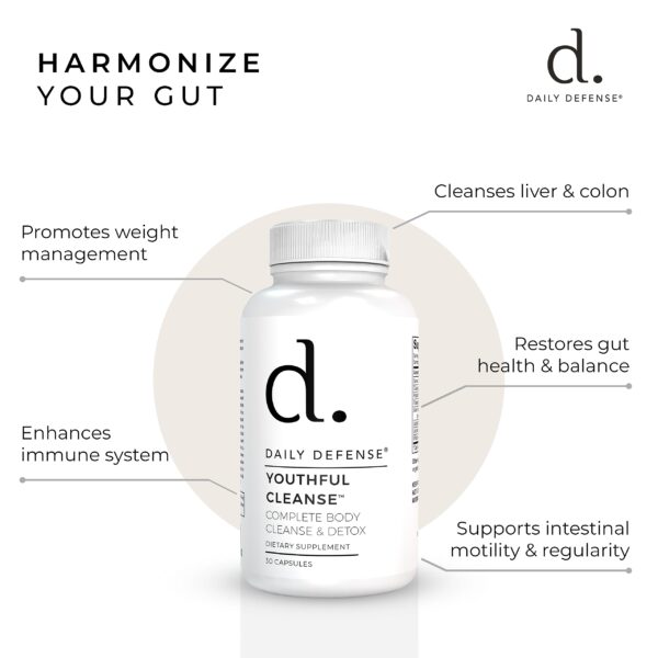 Pastillas detox para limpiar el intestino y aliviar hinchazón Daily Defense