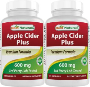 Best Naturals Vinagre de Sidra de Manzana suplemento 600mg