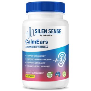 Frente de la caja NutraVibe SilenSense Calm Ears Frente de la caja NutraVibe SilenSense Calm Ears