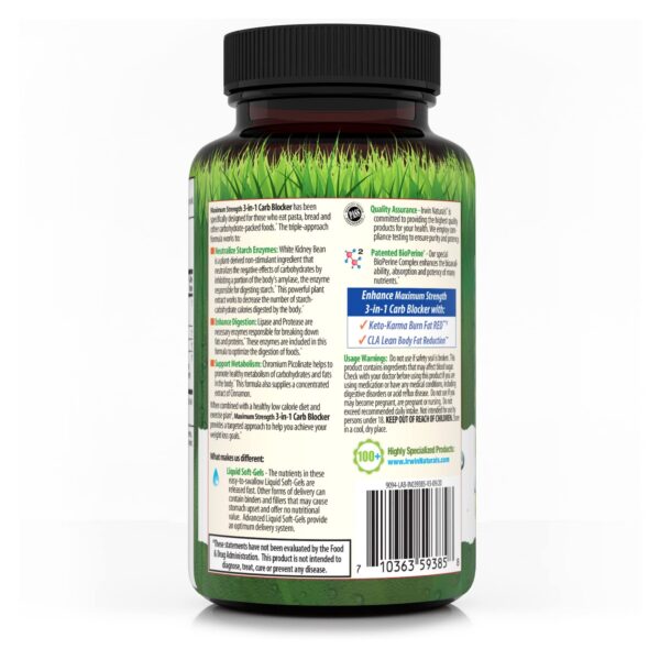 Cápsulas líquidas bloqueador carbohidratos Irwin Naturals