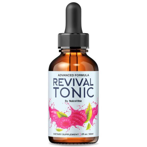 Frasco frontal de NutraVibe Revival Tonic Drops