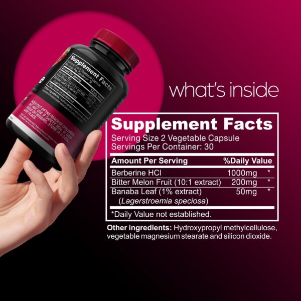 Ingredientes naturales suplemento berberina Thinbi melón amargo y banaba