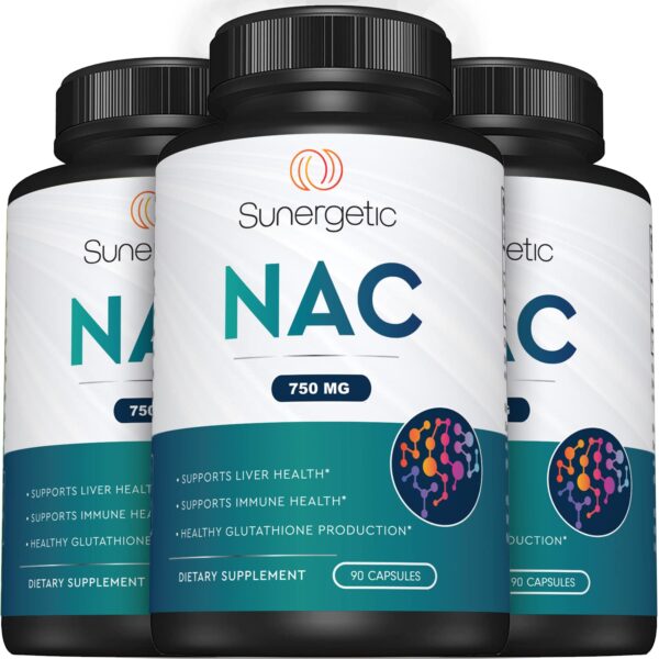 Suplemento NAC Sunergetic en fondo blanco
