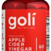 Gomitas Goli Nutrition vinagre sidra manzana paquete 60 unidades rojo
